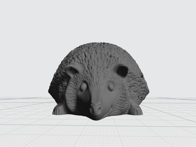 Pencil holder in hedgehog shape 3D print model_6