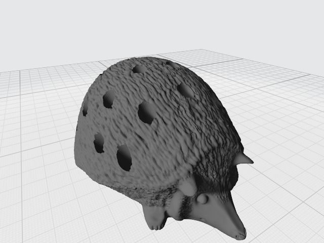 Pencil holder in hedgehog shape 3D print model_2