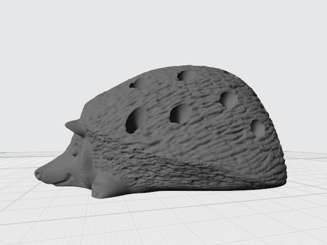 Pencil holder in hedgehog shape 3D print model_4