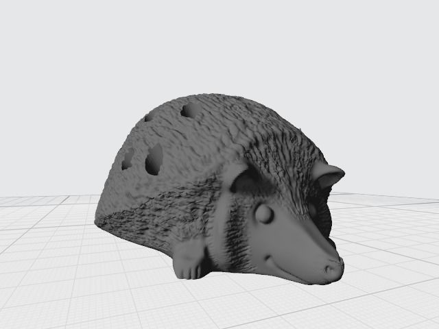 Pencil holder in hedgehog shape 3D print model_5