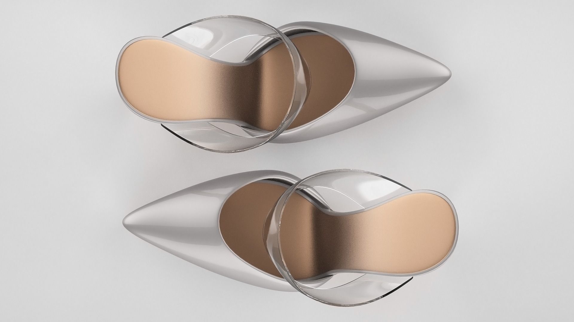 Pointed Toe Stiletto heels with Clear Strap 3D model_49