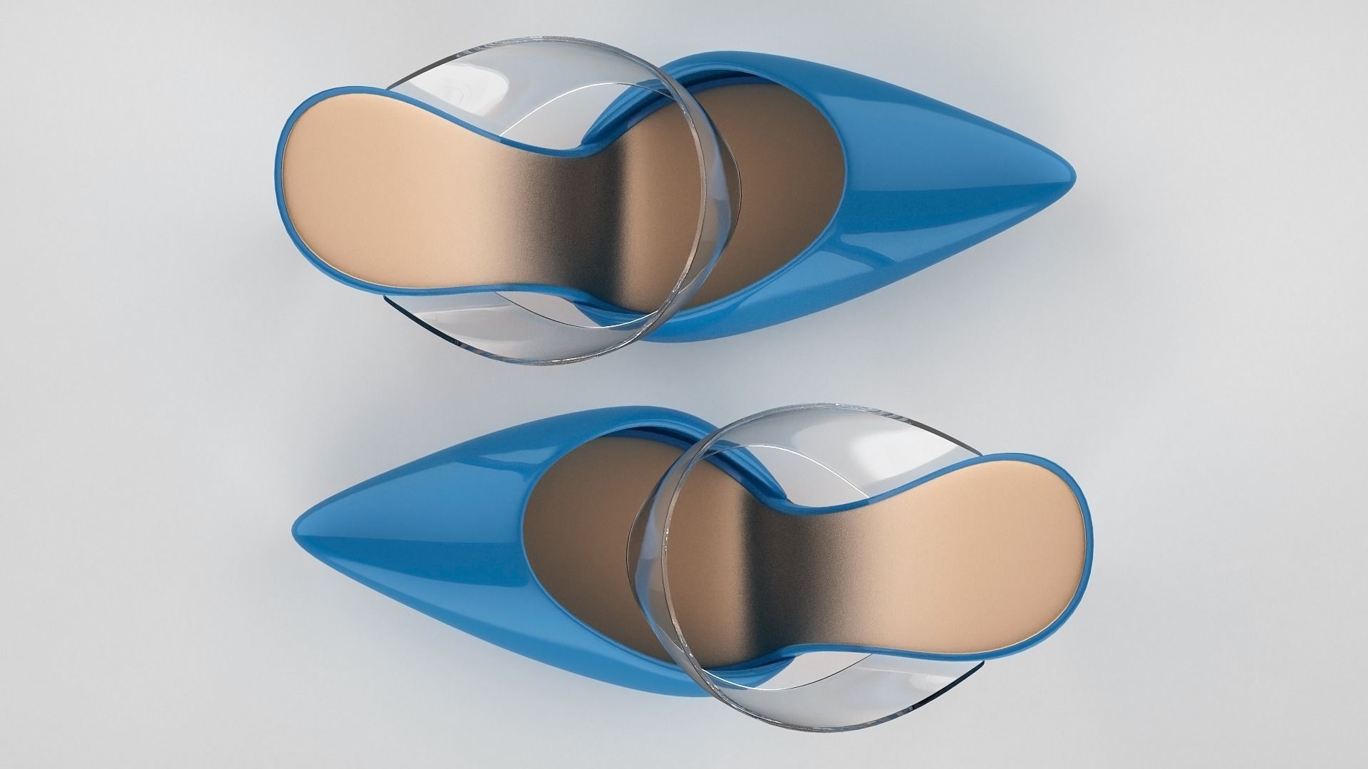 Pointed Toe Stiletto heels with Clear Strap 3D model_5