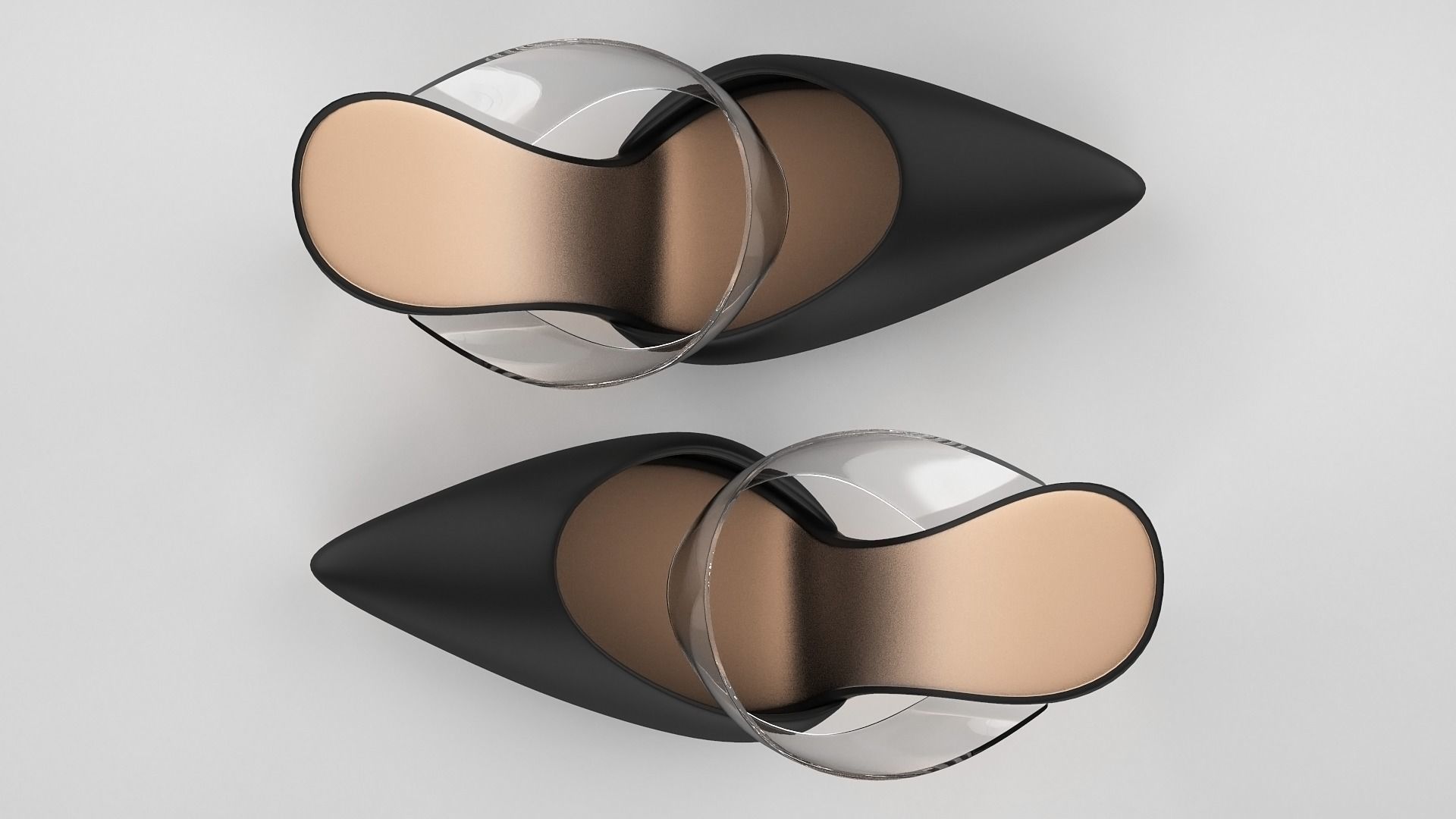 Pointed Toe Stiletto heels with Clear Strap 3D model_14