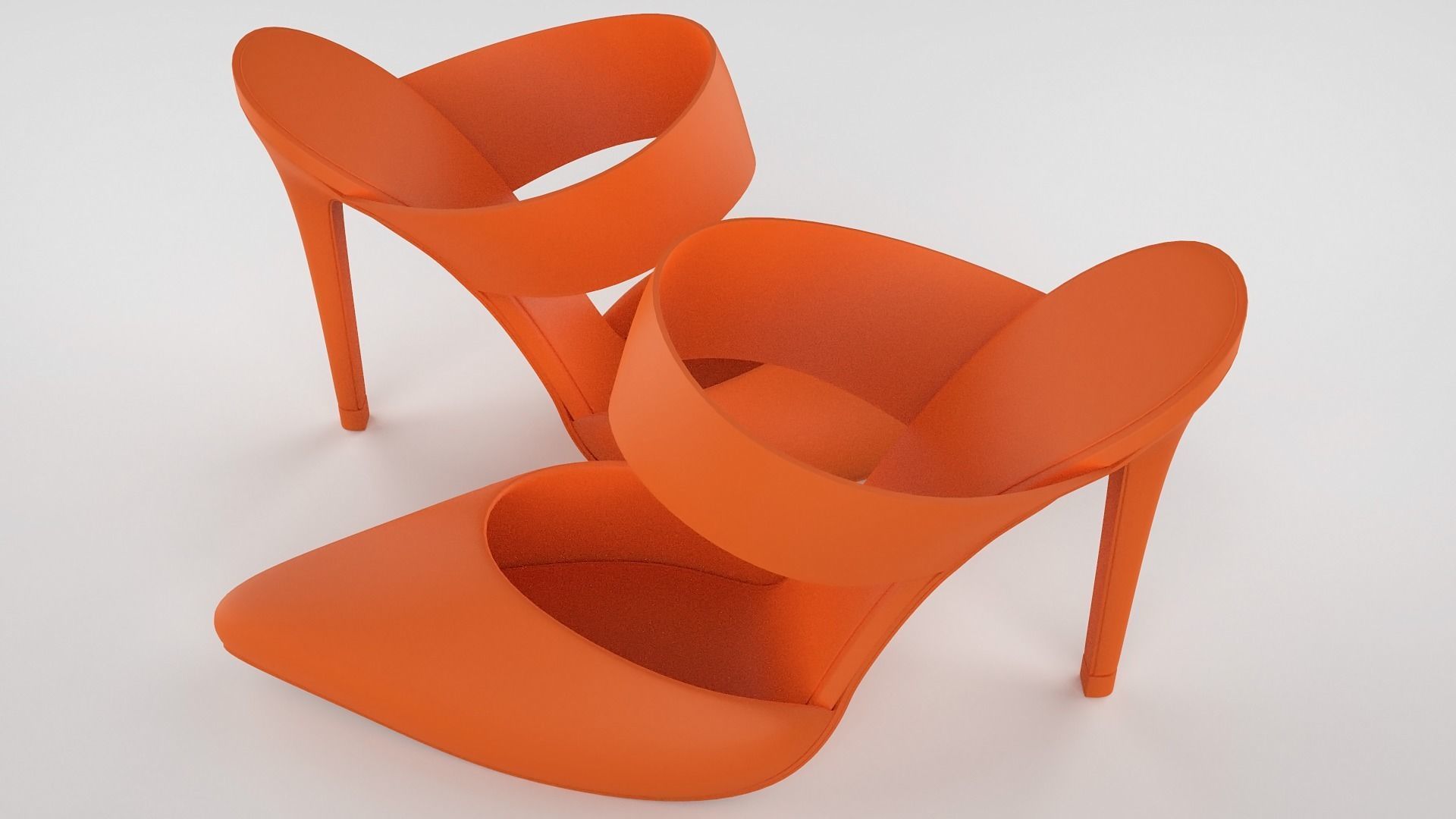 Pointed Toe Stiletto heels with Clear Strap 3D model_71