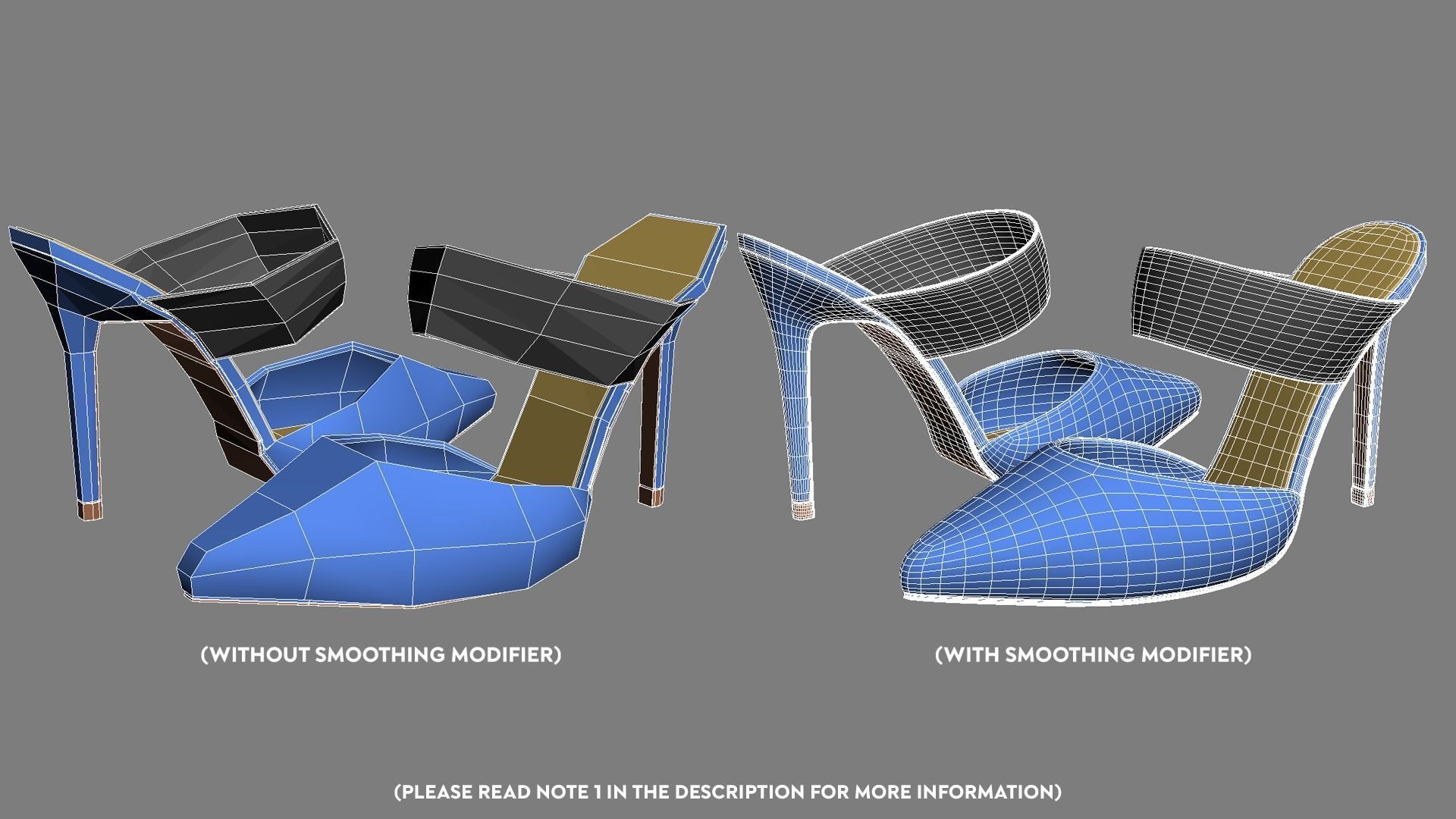 Pointed Toe Stiletto heels with Clear Strap 3D model_7