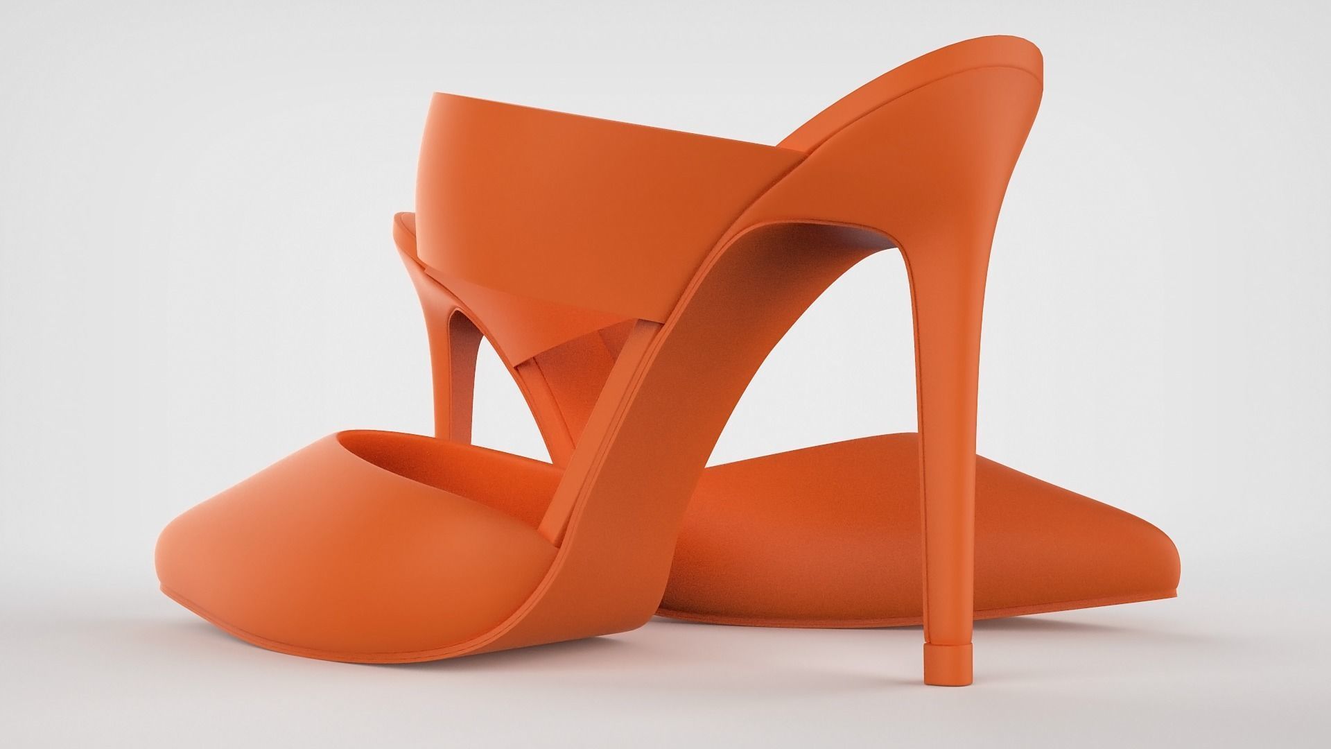 Pointed Toe Stiletto heels with Clear Strap 3D model_68