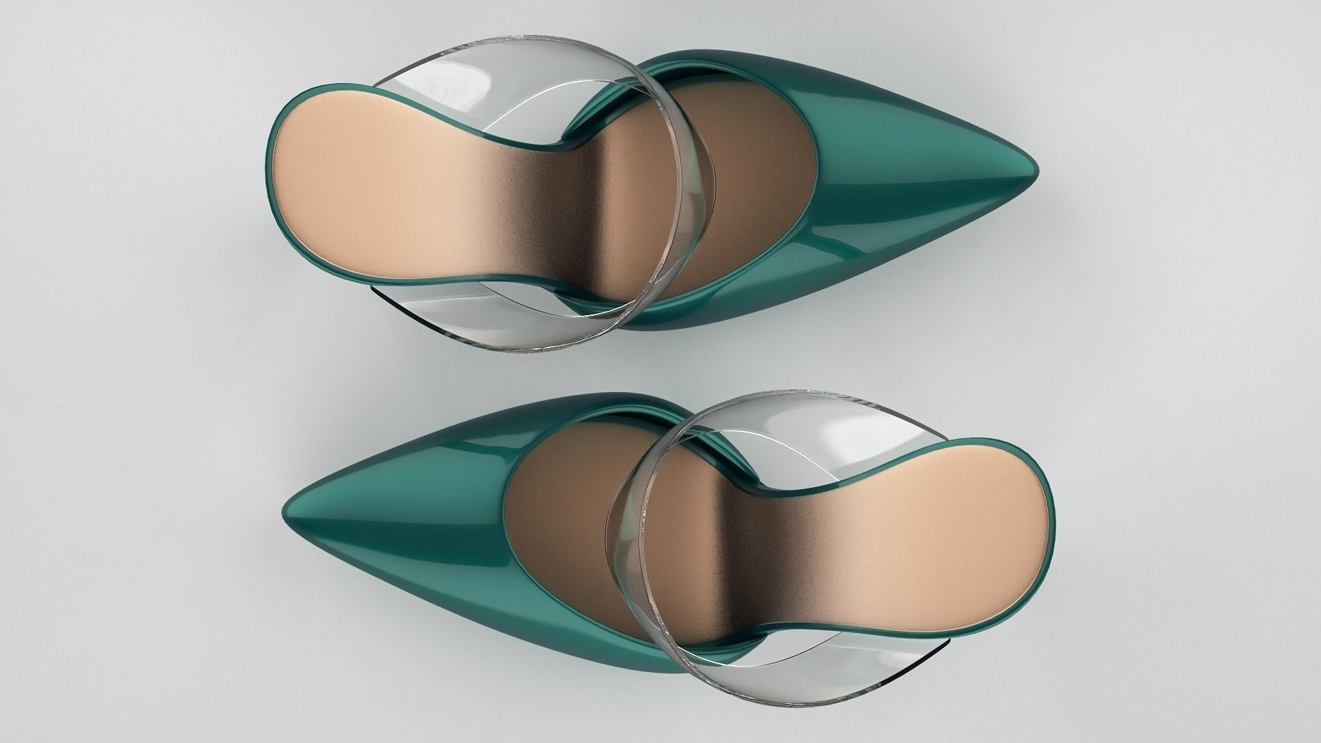 Pointed Toe Stiletto heels with Clear Strap 3D model_42