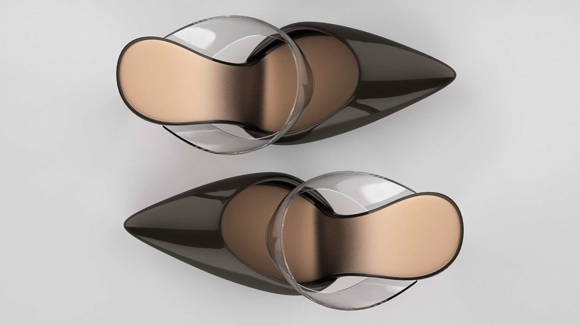 Pointed Toe Stiletto heels with Clear Strap 3D model_35