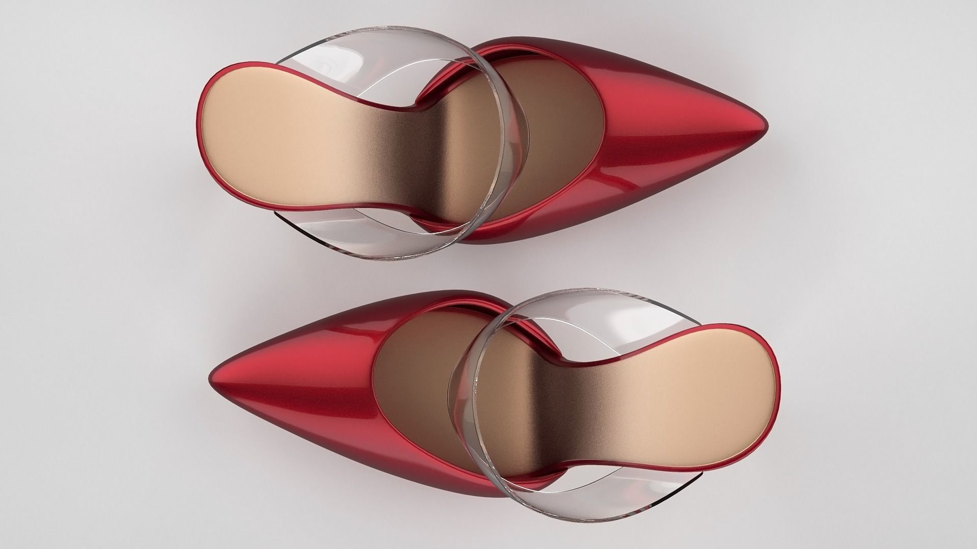 Pointed Toe Stiletto heels with Clear Strap 3D model_21