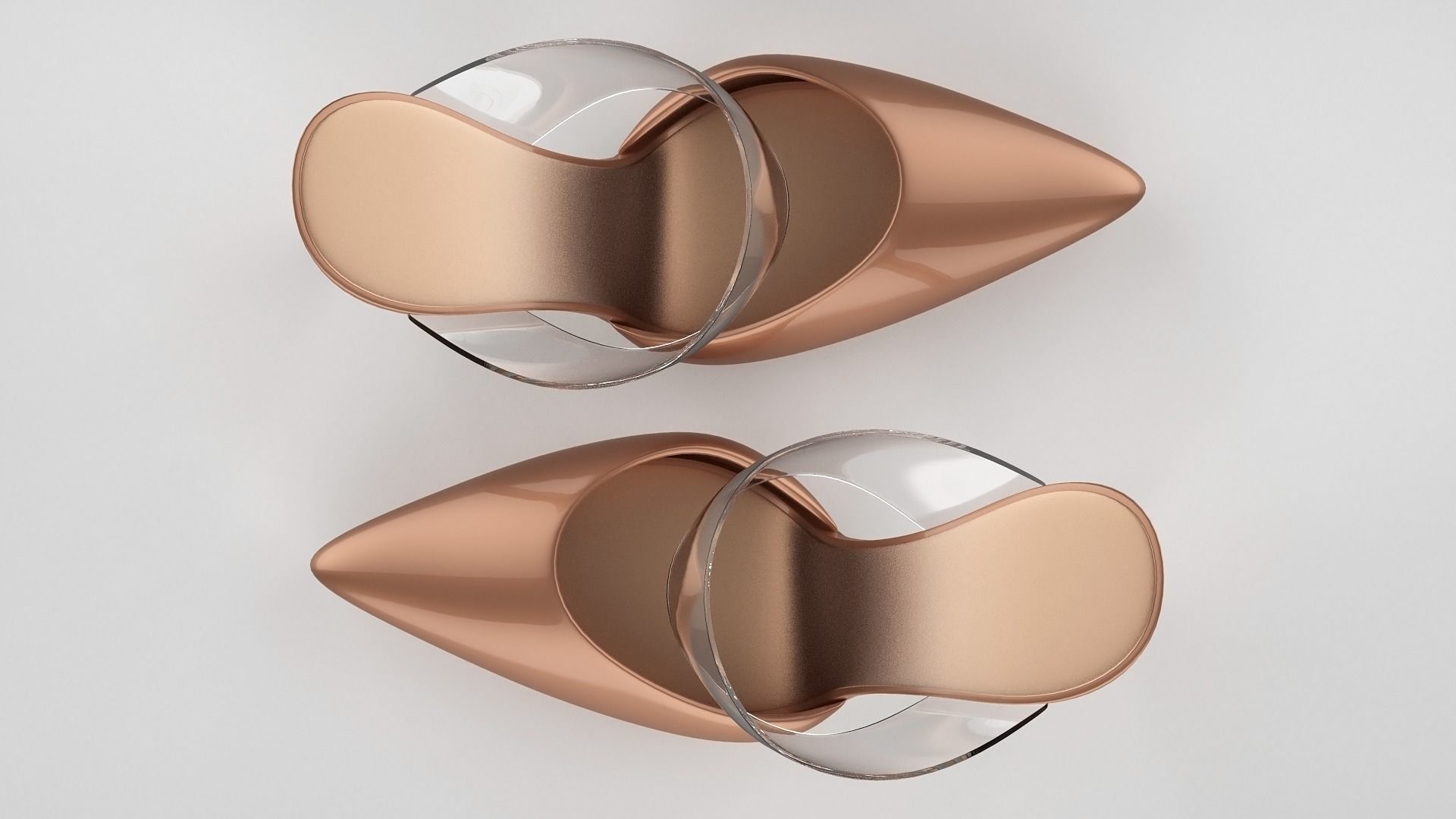 Pointed Toe Stiletto heels with Clear Strap 3D model_28