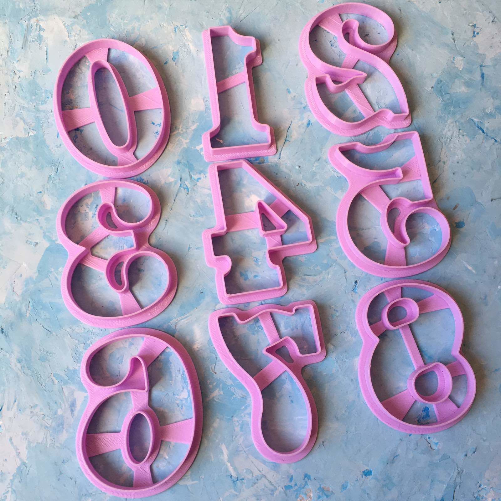 Set of numbers Cookie Cutter  3D print model_5