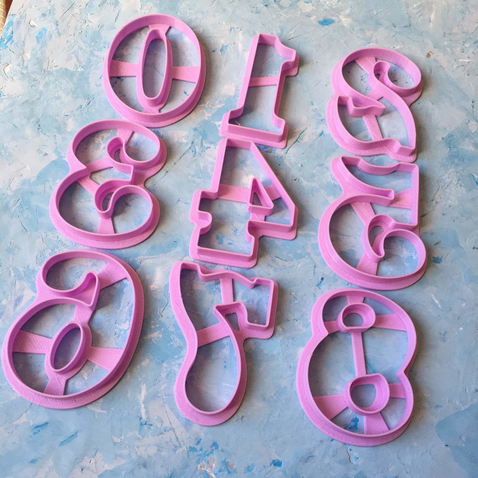 Set of numbers Cookie Cutter  3D print model_1