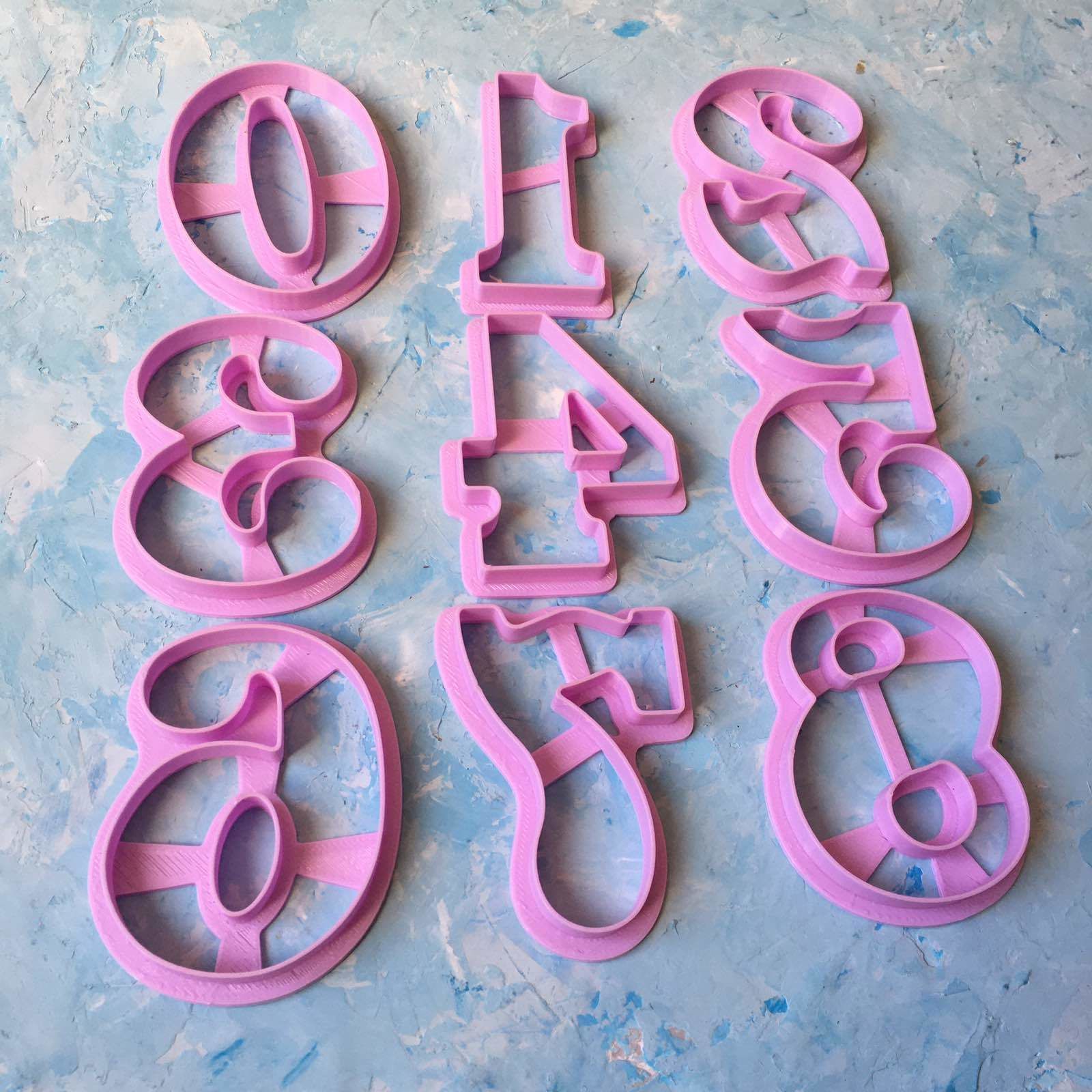 Set of numbers Cookie Cutter  3D print model_2