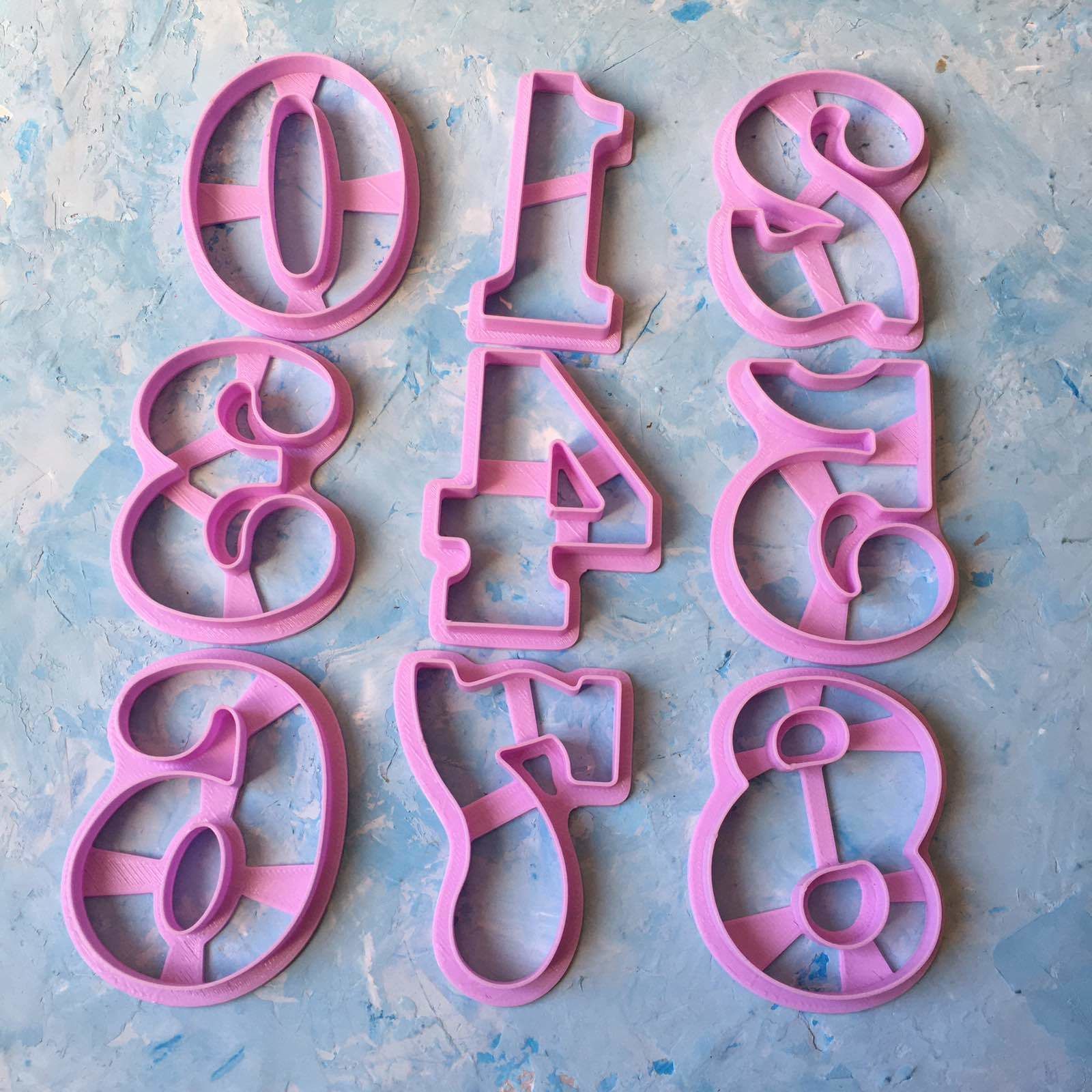 Set of numbers Cookie Cutter  3D print model_3