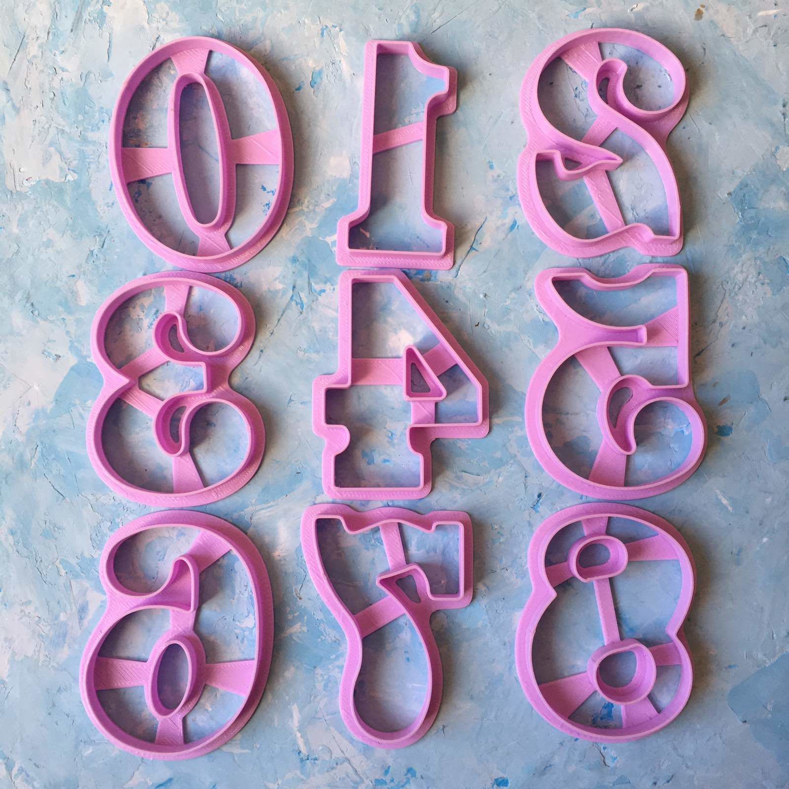 Set of numbers Cookie Cutter  3D print model_4