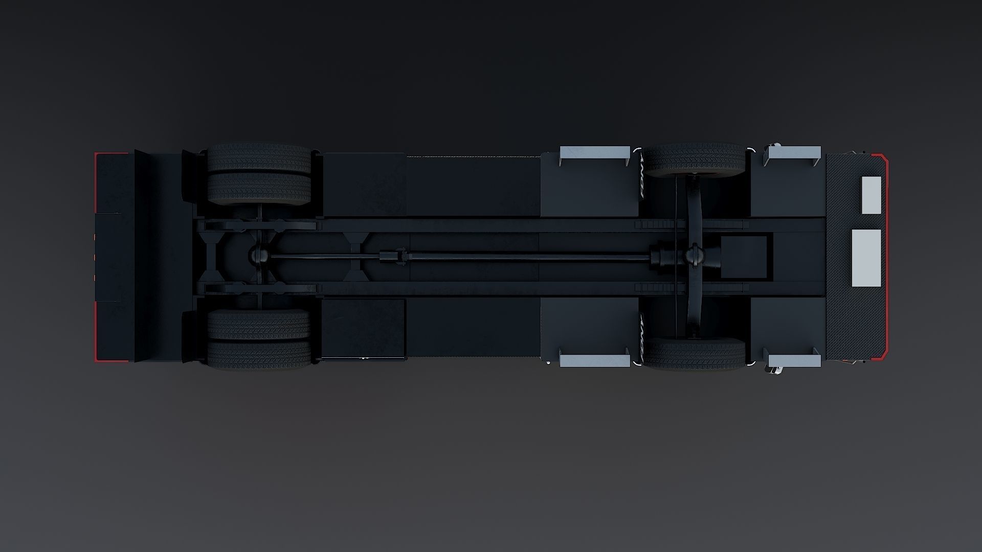 Fire Truck FDNY Squad with Interior Low-poly 3D model_15