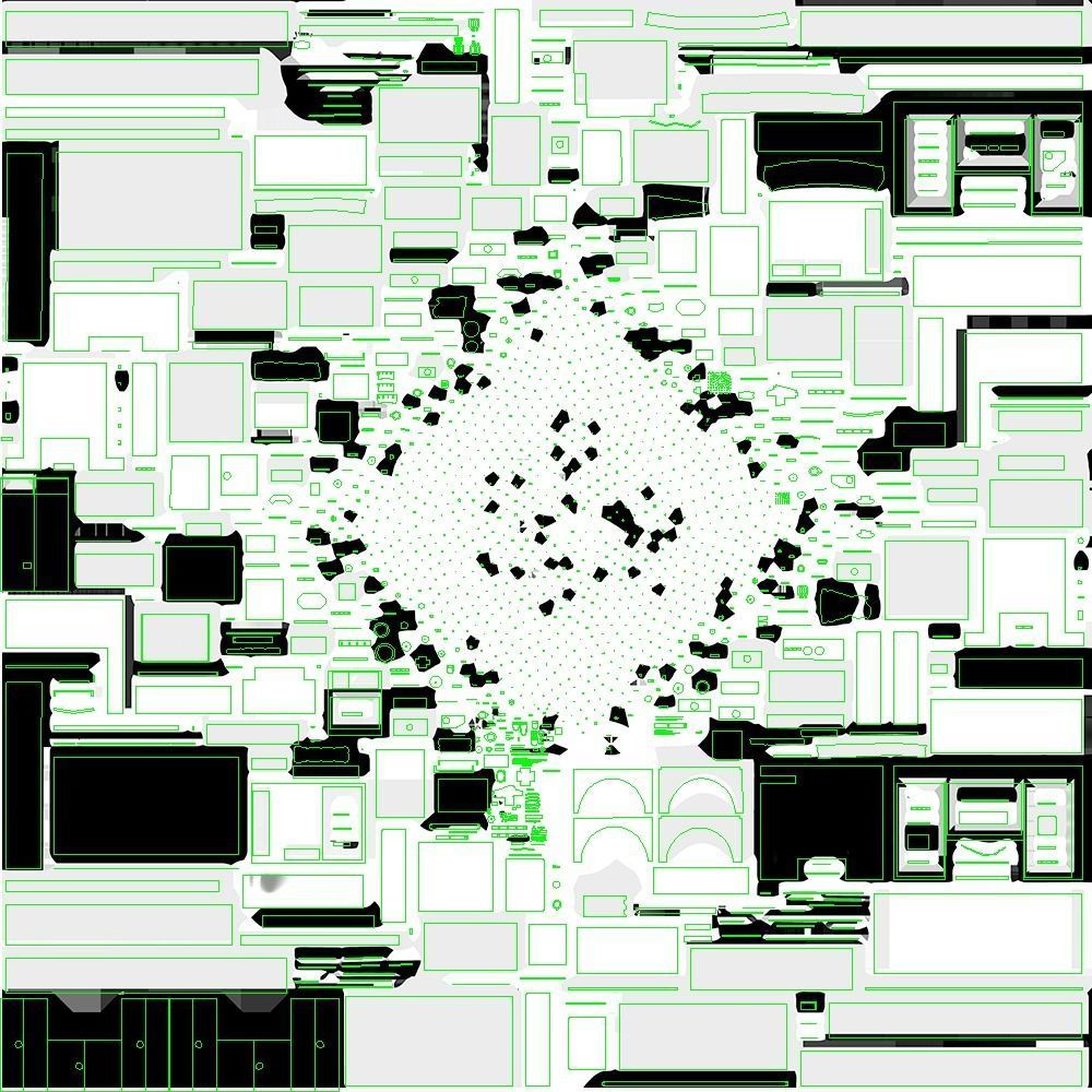 Fire Truck FDNY Squad with Interior Low-poly 3D model_45