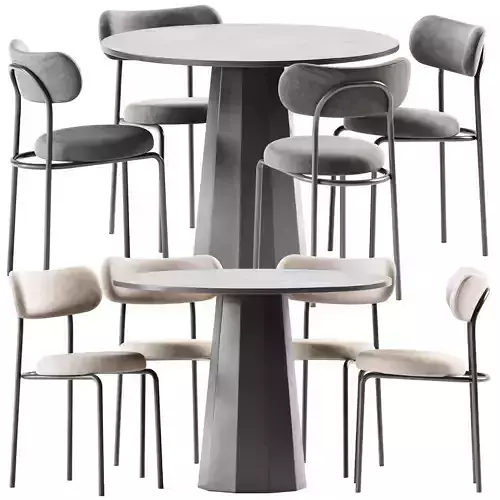 Dix Table and Loop Chair by Connubia
