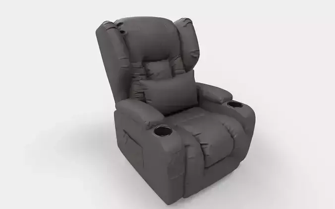 Recliner chair Low-poly 3D model