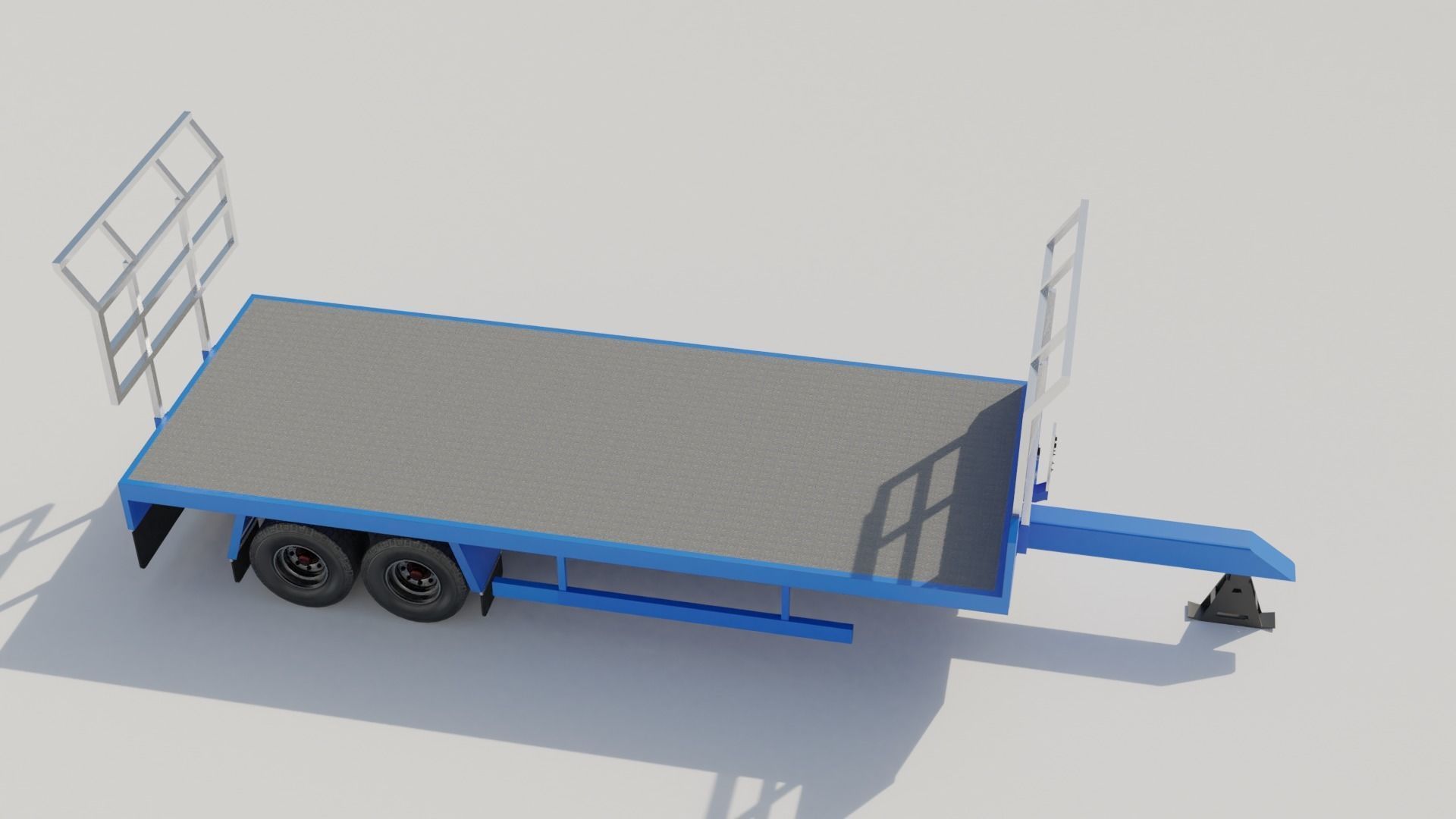 Agricultural Trailer Low-poly 3D model_2