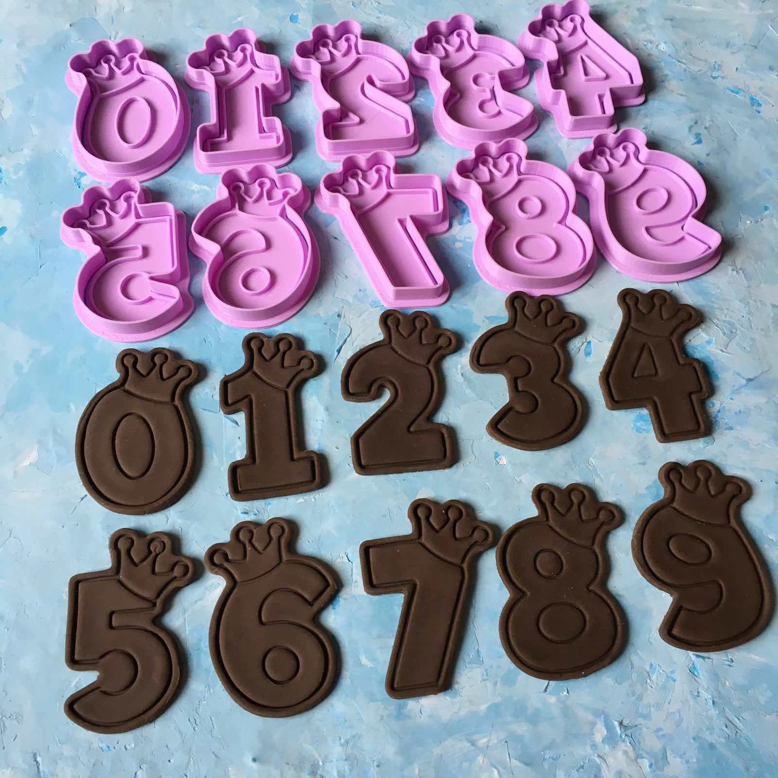 Set of numbers Cookie Cutter 3D print model_1
