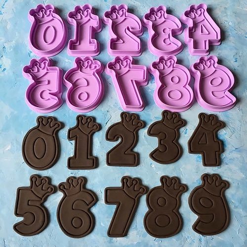Set of numbers Cookie Cutter 3D print model