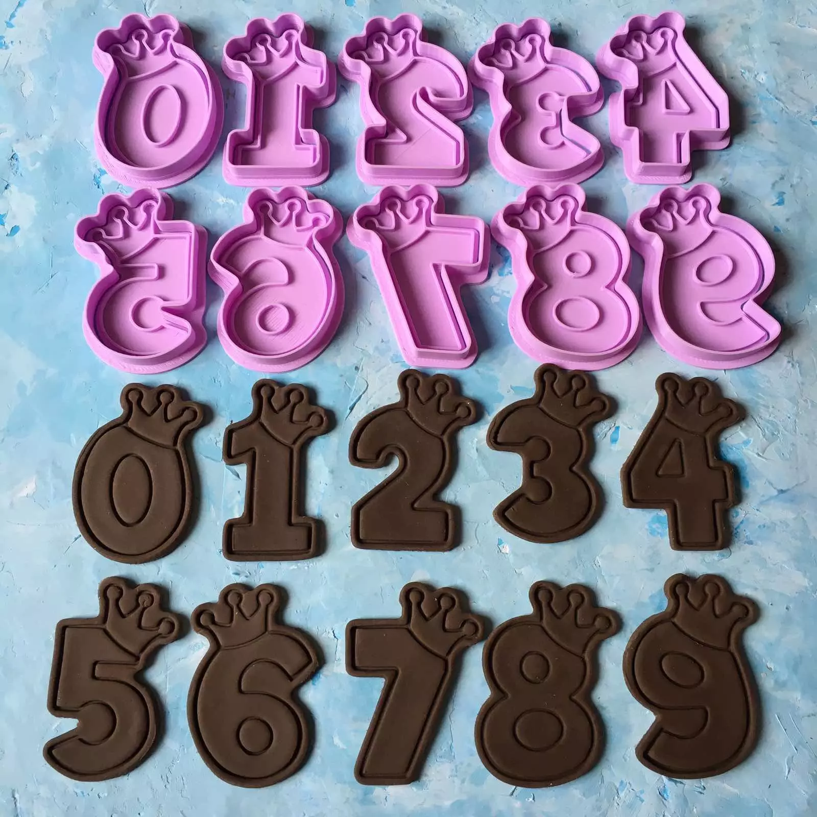 Set of numbers Cookie Cutter 3D print model_0