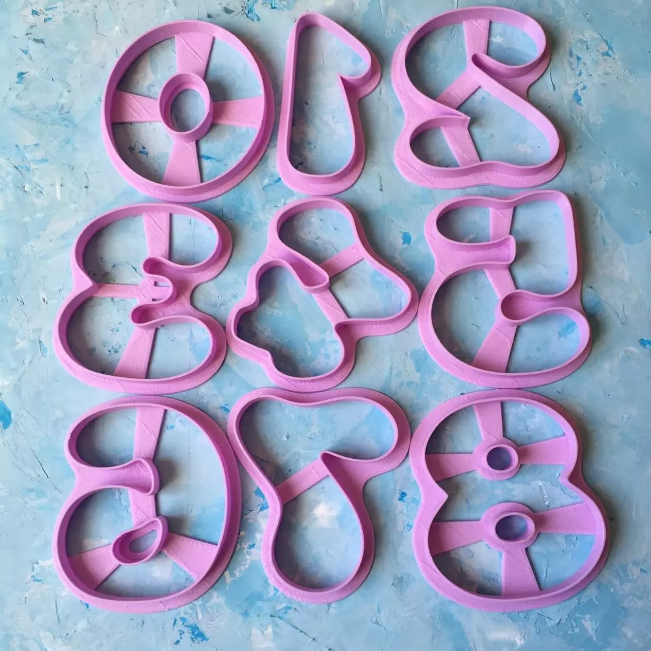 Set of numbers Cookie Cutter 3D print model