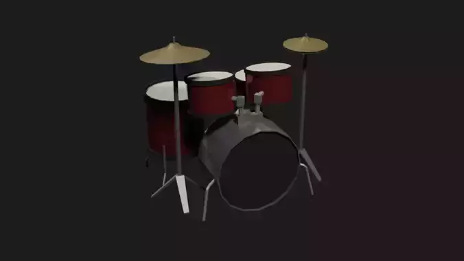 Lowpoly Drums drum set