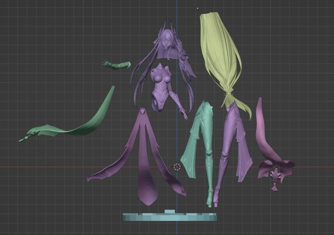 Raiden Shogun Boss Genshin Impact Figure HIDEF KEYED 3D print model_7