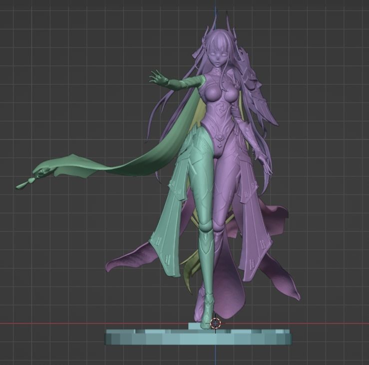 Raiden Shogun Boss Genshin Impact Figure HIDEF KEYED 3D print model_6