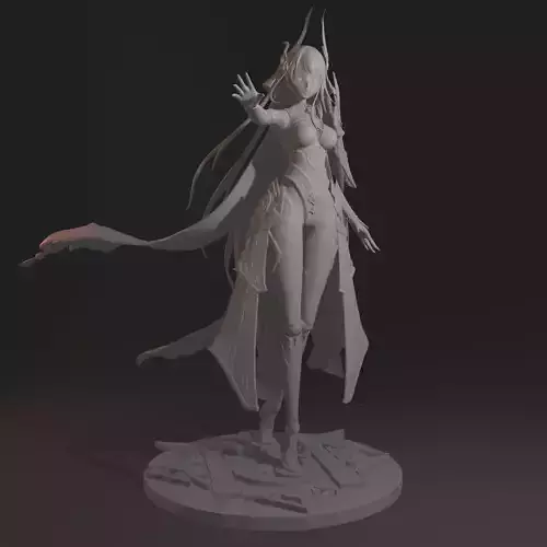 Raiden Shogun Boss Genshin Impact Figure HIDEF KEYED 3D print model