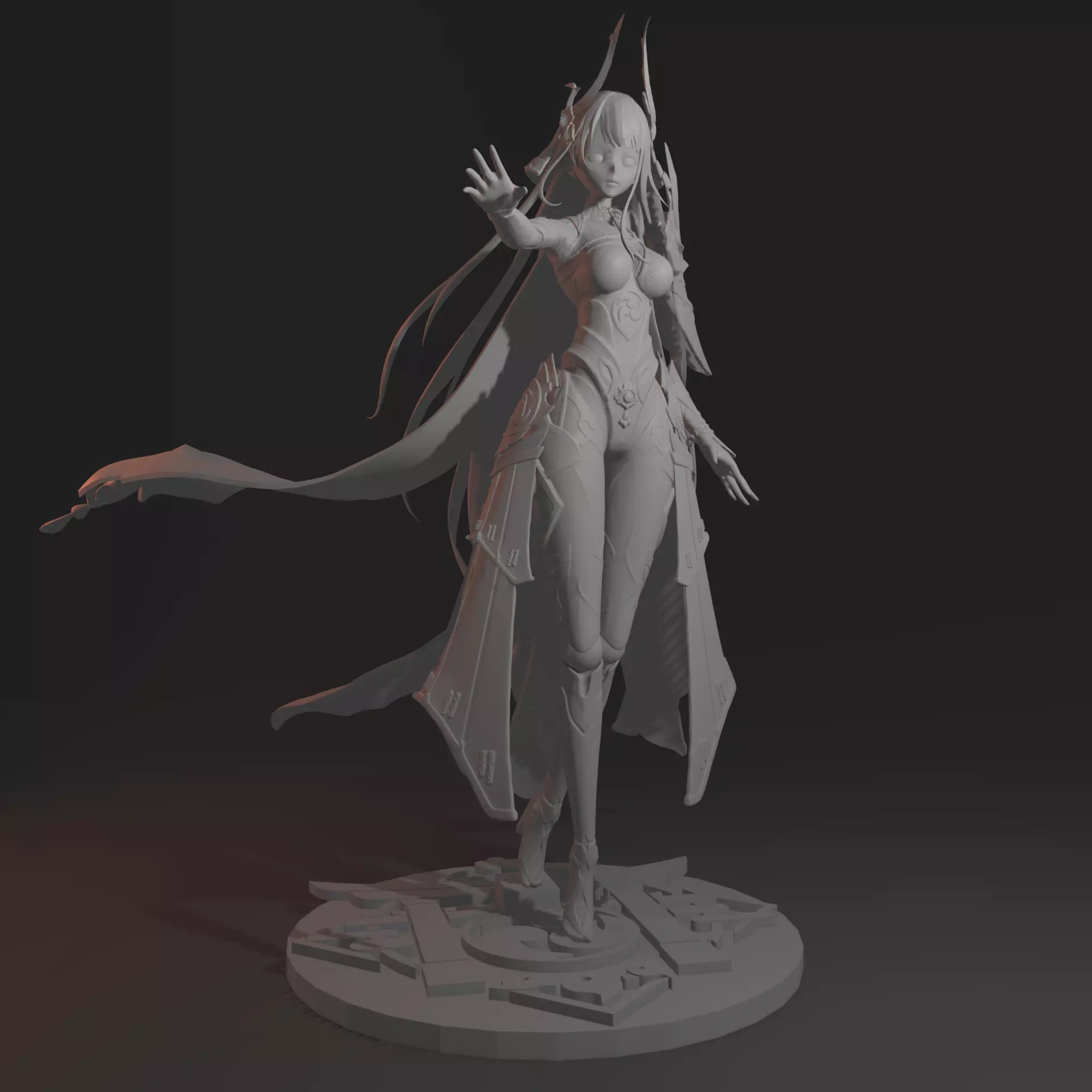 Raiden Shogun Boss Genshin Impact Figure HIDEF KEYED 3D print model_0