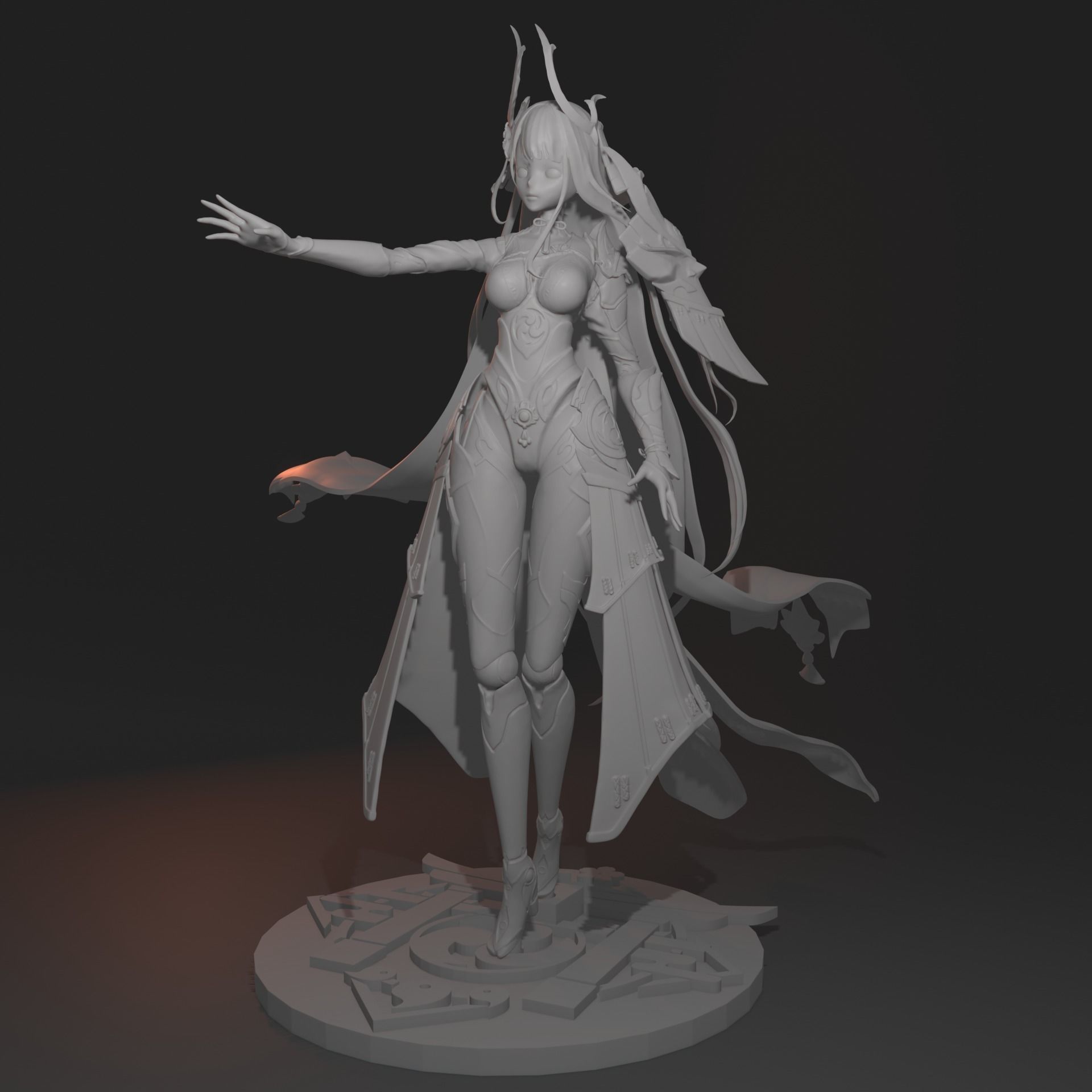 Raiden Shogun Boss Genshin Impact Figure HIDEF KEYED 3D print model_3