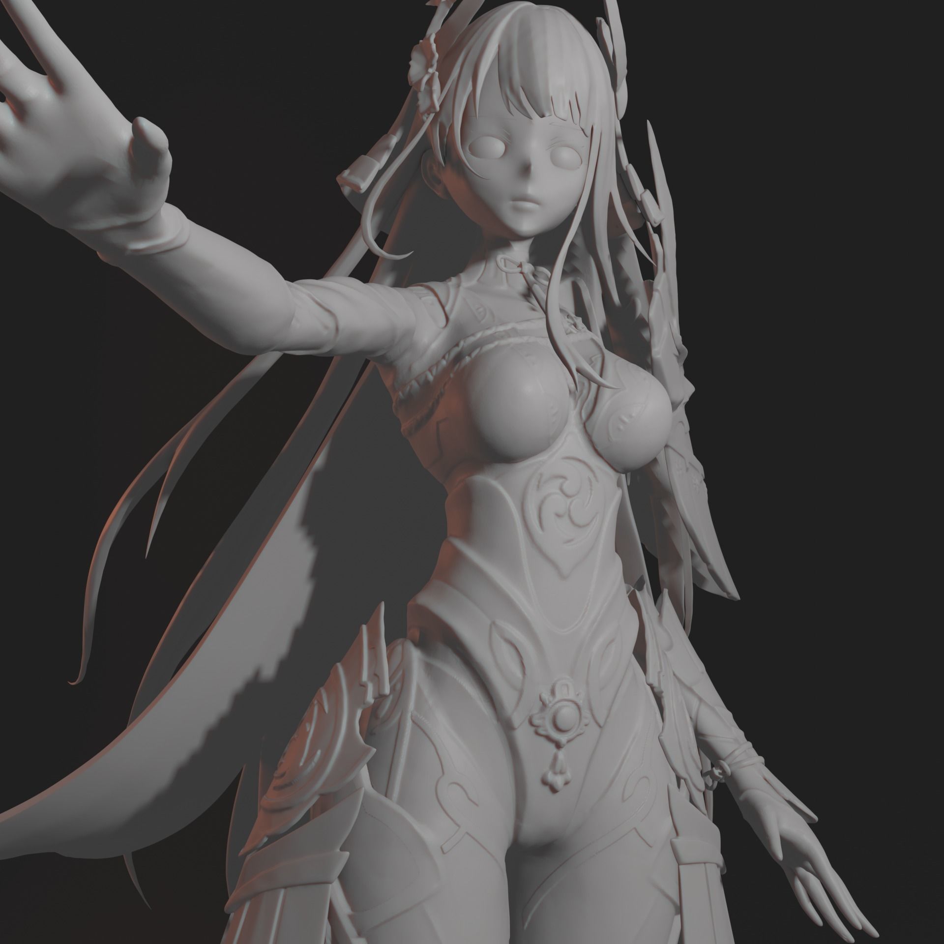 Raiden Shogun Boss Genshin Impact Figure HIDEF KEYED 3D print model_2