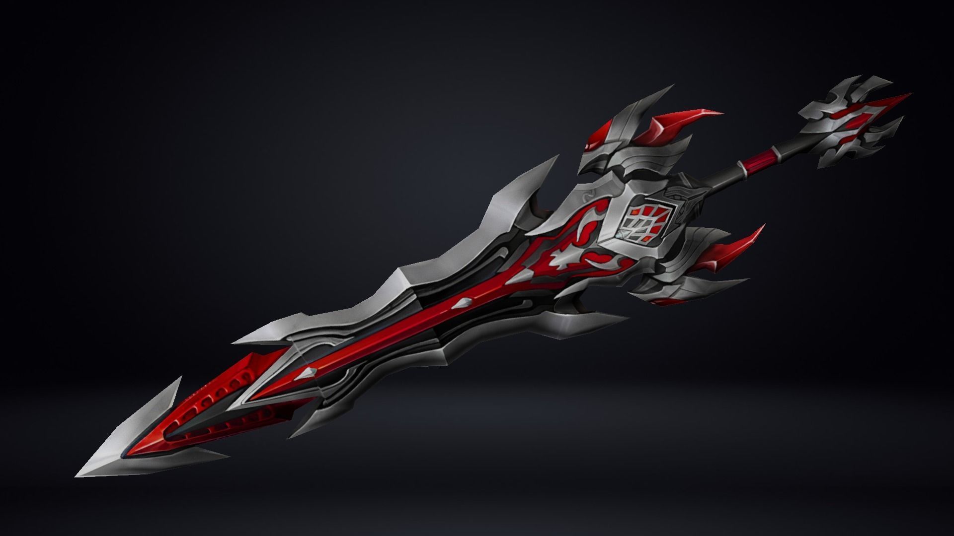 Futuristic Sword Low-poly 3D model_2