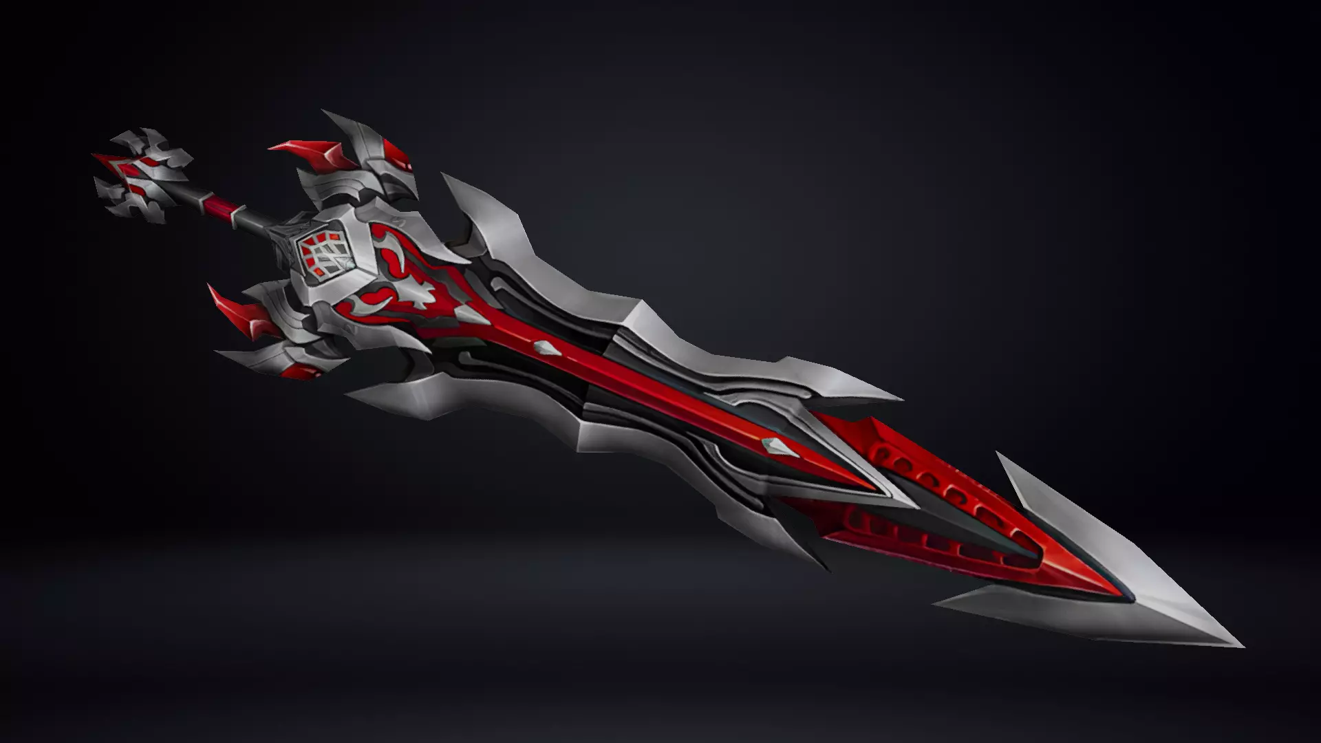Futuristic Sword Low-poly 3D model_0