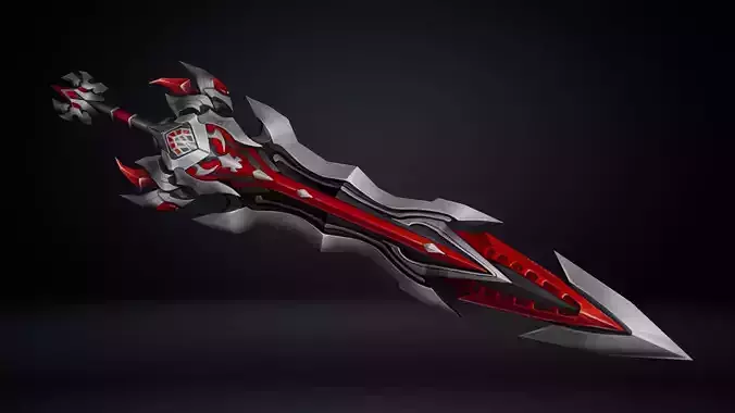 Futuristic Sword Low-poly 3D model Futuristic Sword Low-poly 3D model