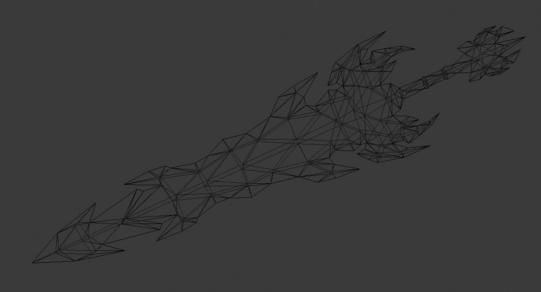 Futuristic Sword Low-poly 3D model_9