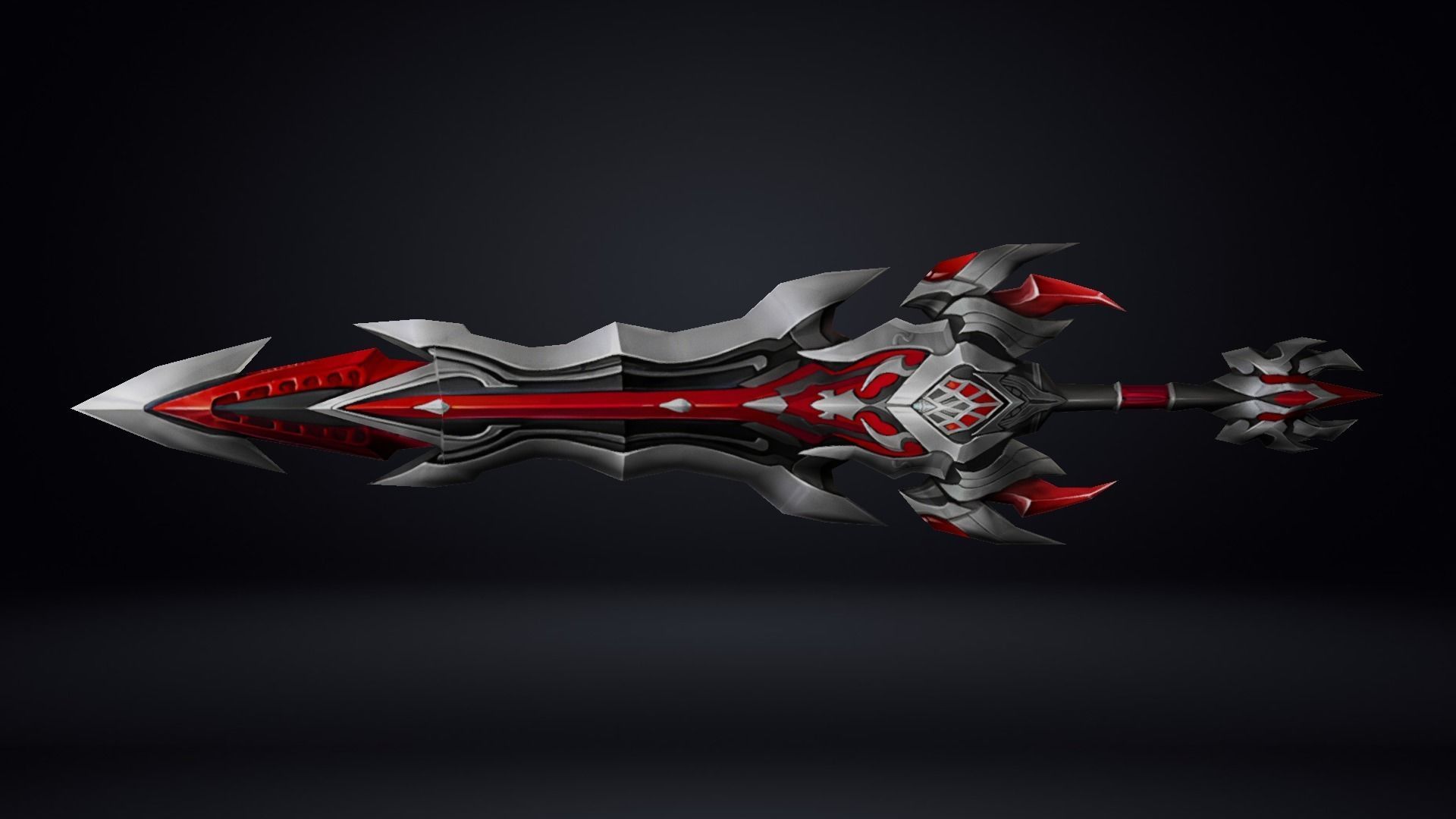 Futuristic Sword Low-poly 3D model_3