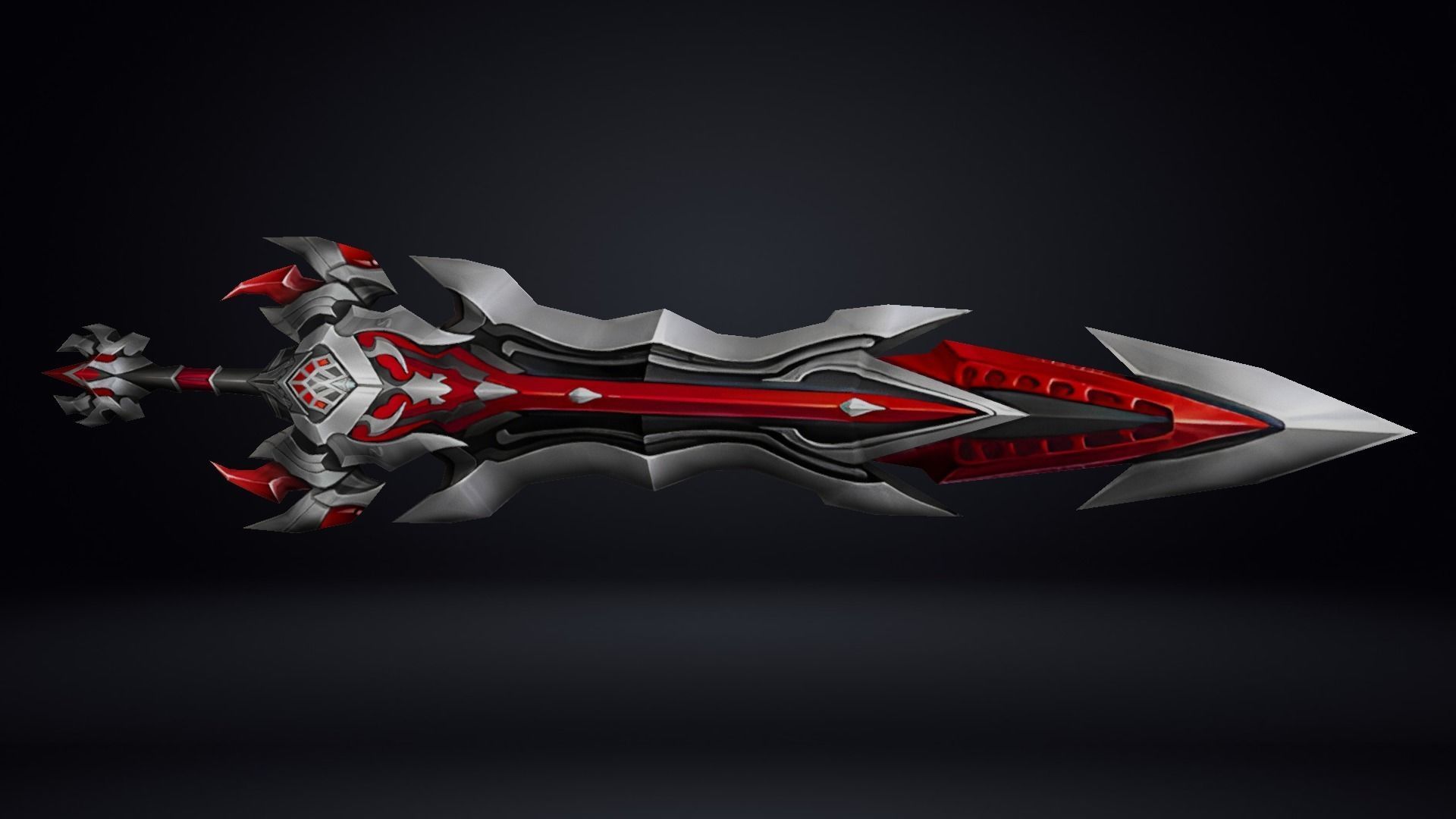 Futuristic Sword Low-poly 3D model_1