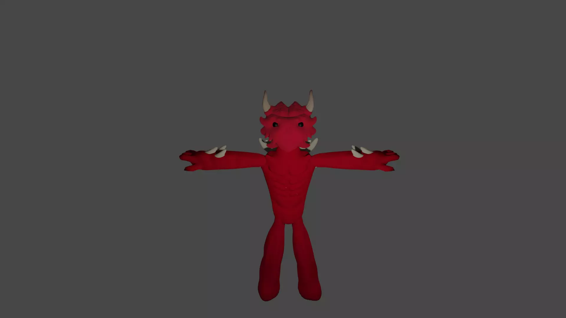 Daemon 3D stuffed toy 3D model