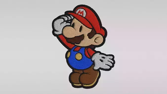 Embroidered Patch Mario Bros
