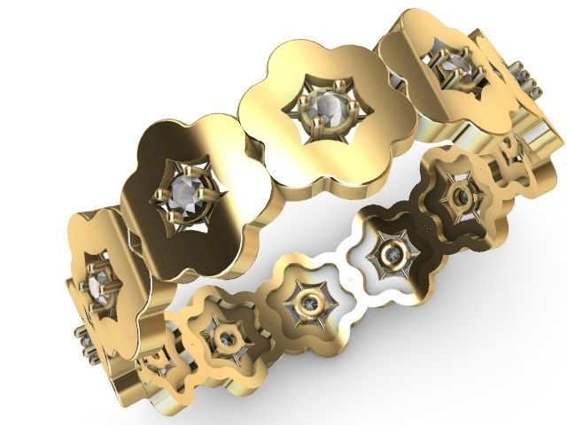 3 designer pattern ring stl verified 3D print model_1