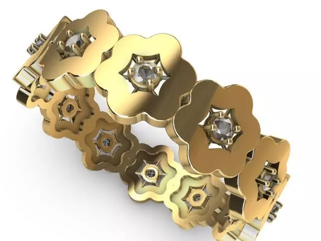 3 designer pattern ring stl verified 3D print model_0