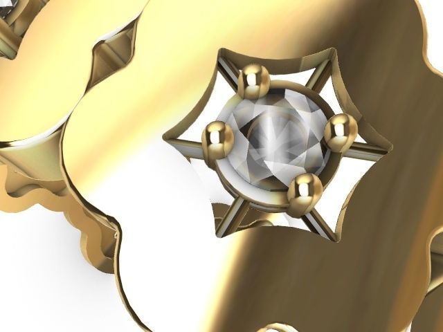 3 designer pattern ring stl verified 3D print model_2