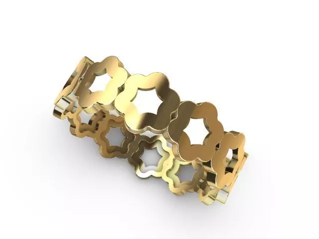 2 designer pattern ring stl verified 3D print model_0