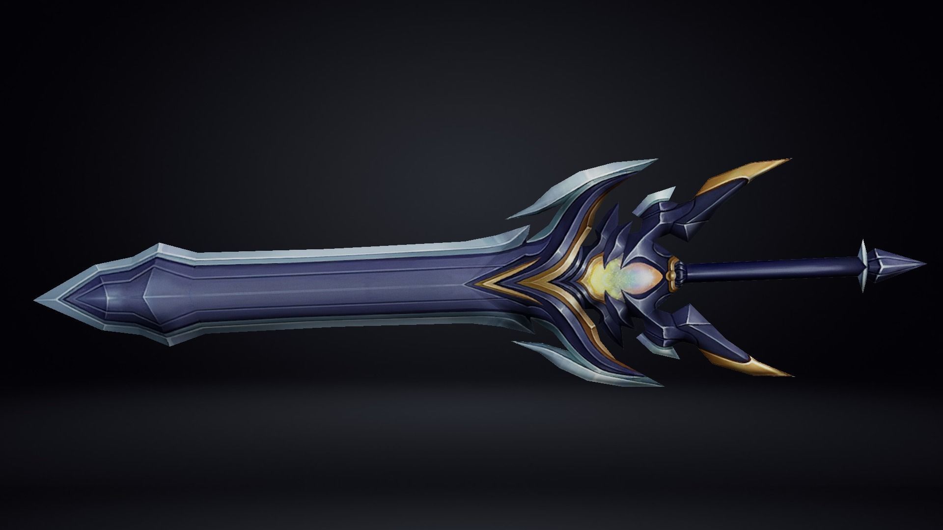 Futuristic Sword Low-poly 3D model_8