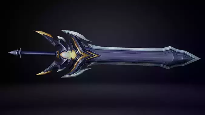 Futuristic Sword Low-poly 3D model Futuristic Sword Low-poly 3D model