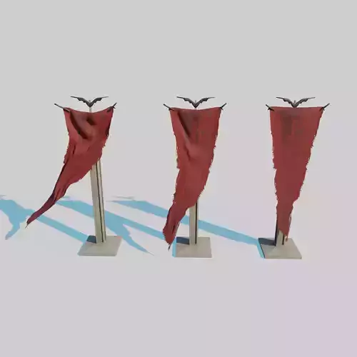 Dark Fantasy Banner 3D model